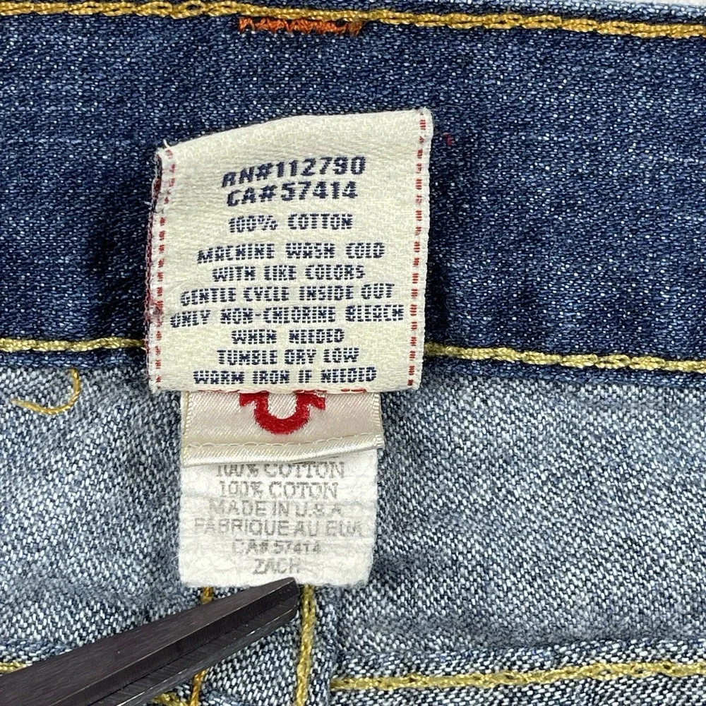 True Religion Jeans Mens 31x26‎ Blue Denim Zach Button Fly Vintage Y2K Pants
